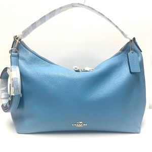 Coach Pebble Leather East West Celeste Convertible Hobo